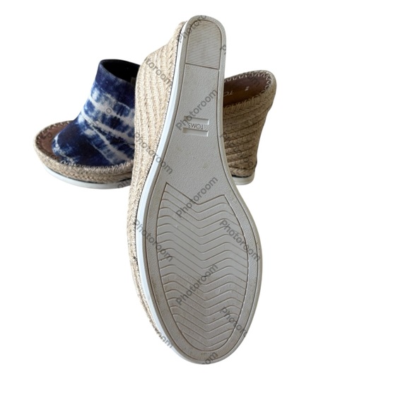 Toms‎ Women's Monica Tie Dye Canvas Espadrille Wedge Mule Slip On Shoe Sandal 9 - Picture 6 of 7